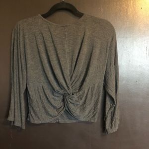 Gray half sleeve top